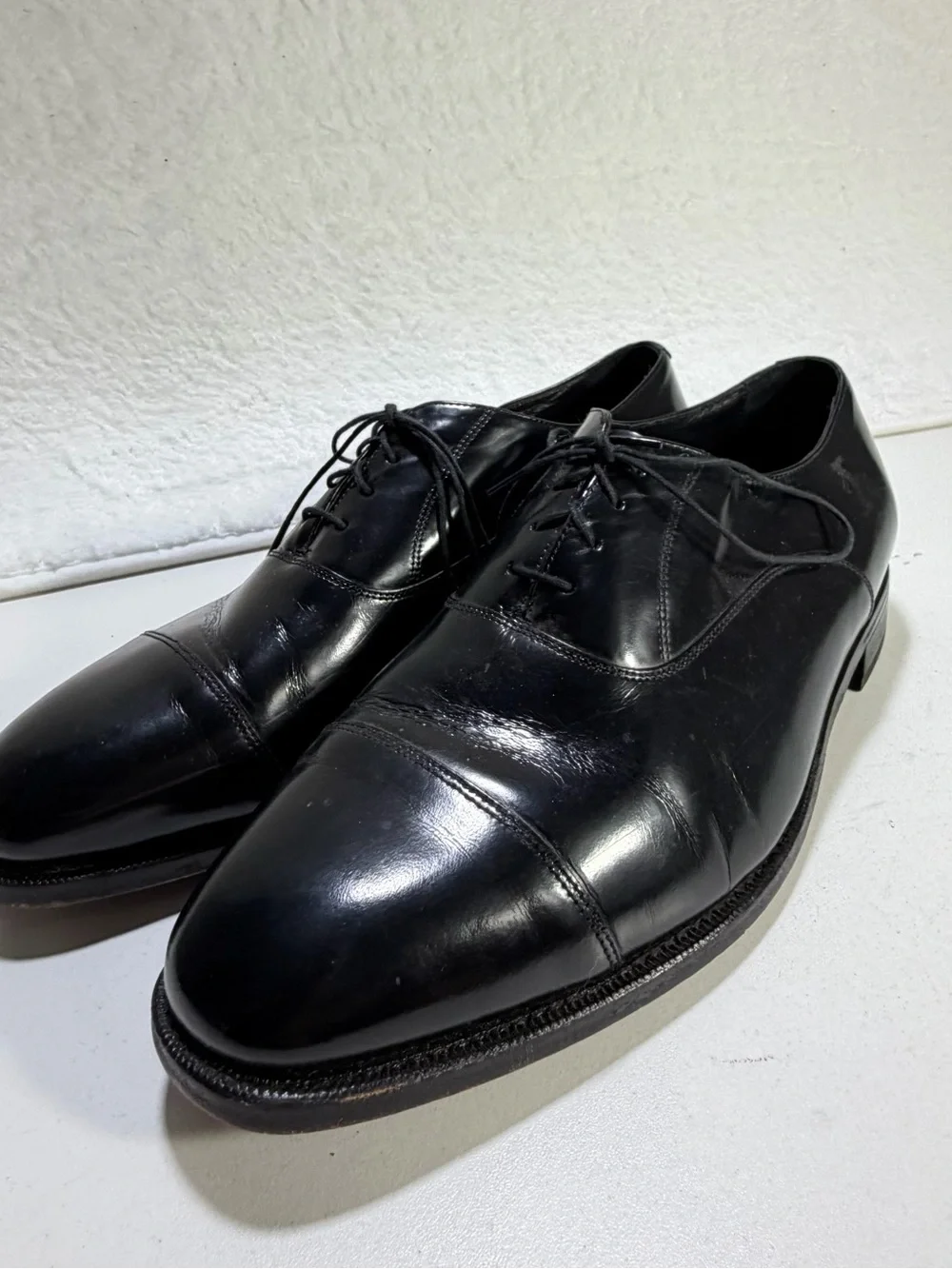Florsheim Cap Toe Oxford Black Leather Dress Shoes Men’s Size 10